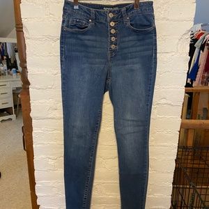 Button up skinny jeans - size 27